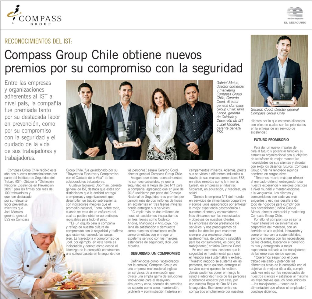 IST premia a Compass Group